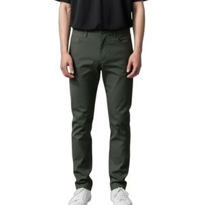 GAP Fit Drive Men's Performance Nylon Chinos Pants Size 36/32 Olive Green